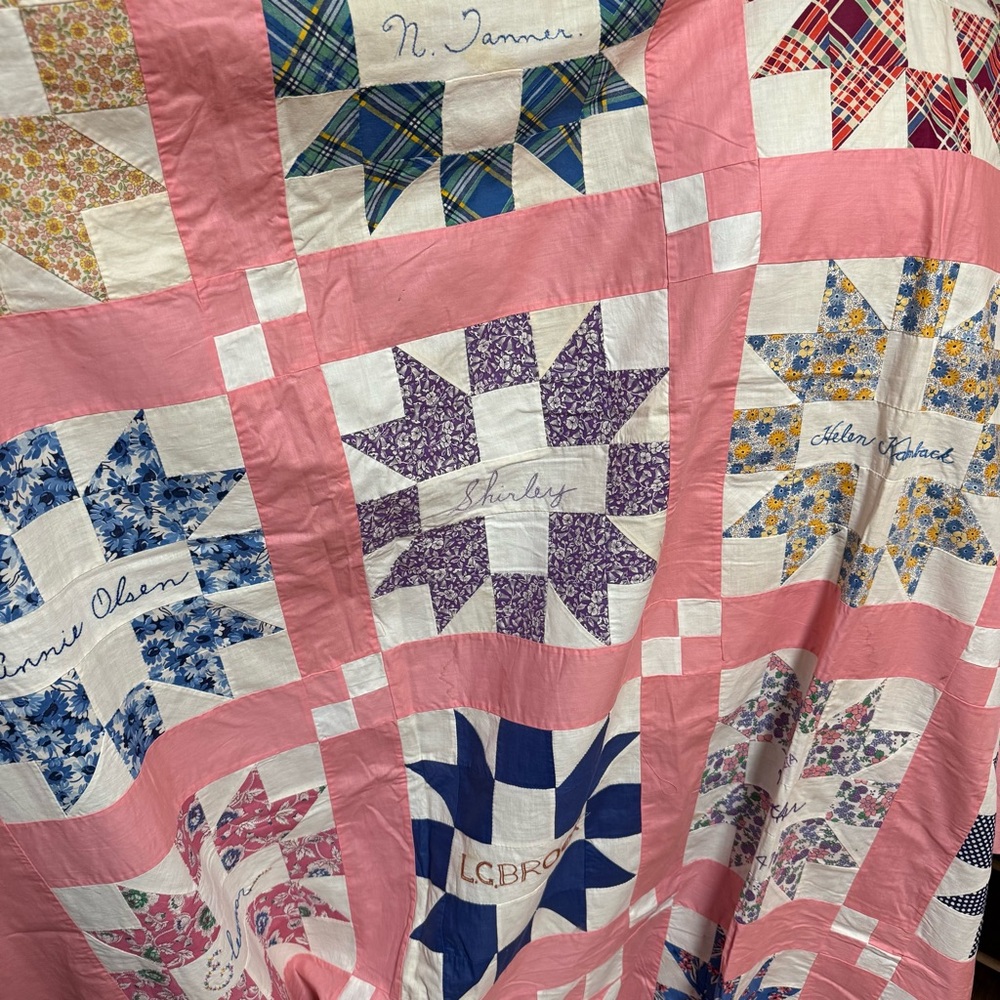 1940s Patchwork Star Quilt Guild Piece‎ - Picture 7 of 12